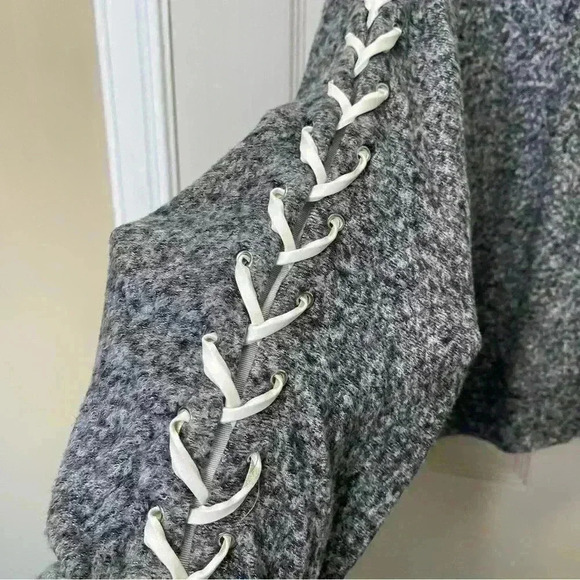 The Kooples Sport HOODIE WITH LEATHER LACING Sz 1 - Picture 5 of 9